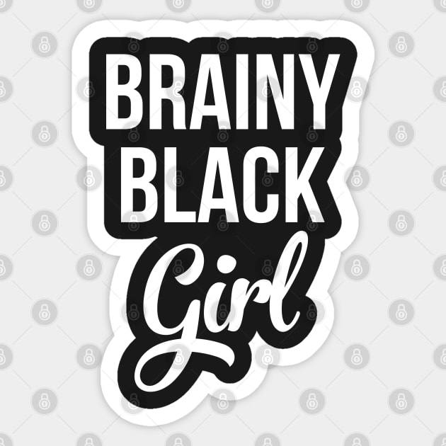 Brainy Black Girl Sticker by UrbanLifeApparel